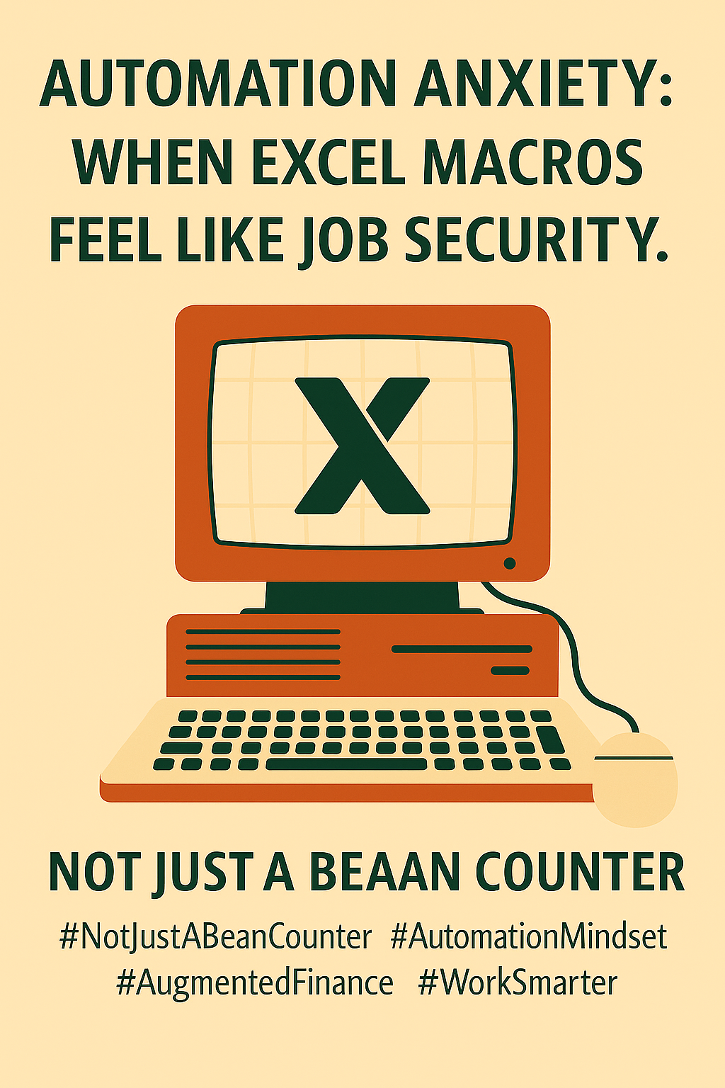 Automation anxiety: when Excel macros feel like job security.