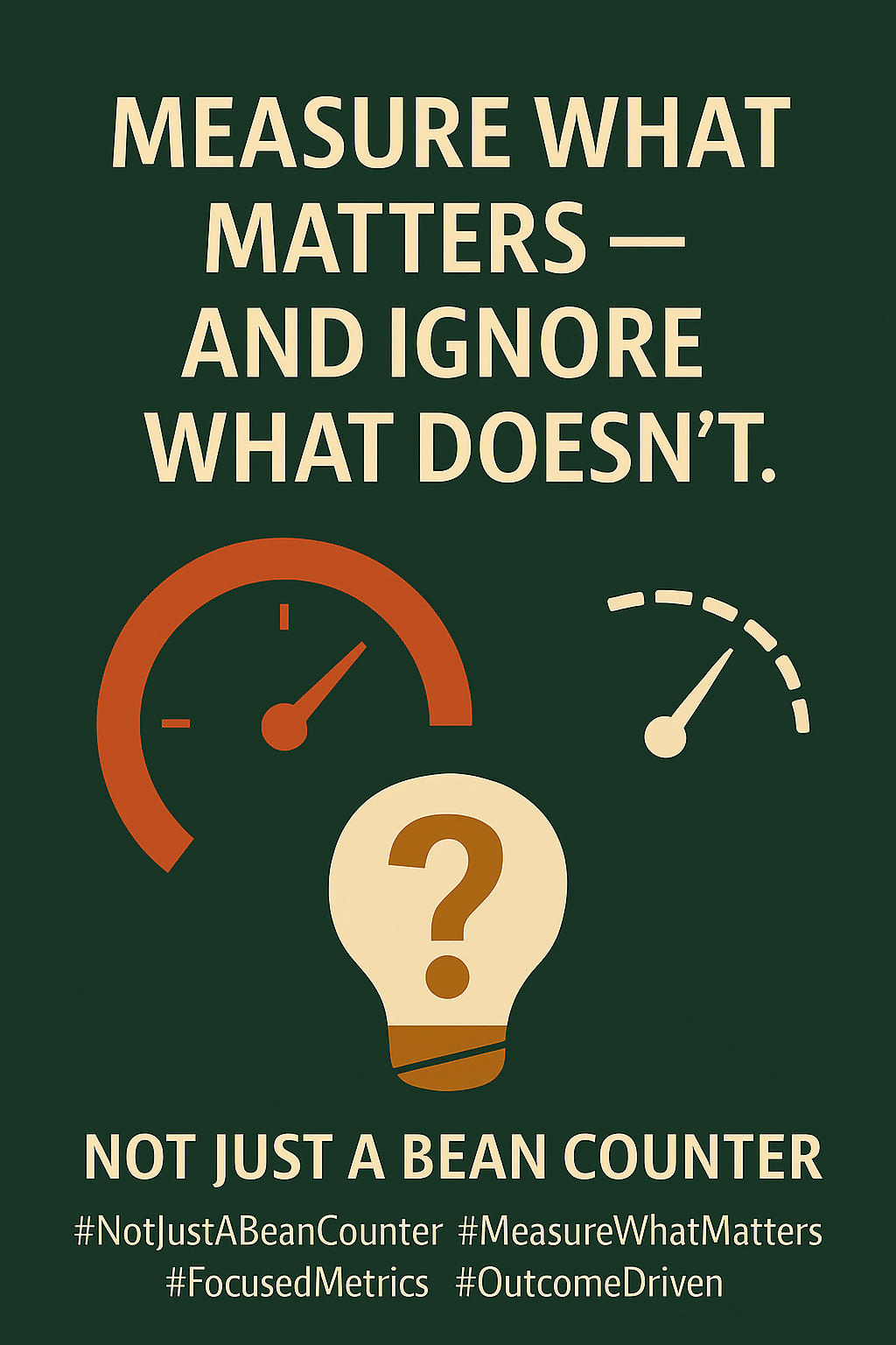Measure What Matters — and ignore what doesn’t.